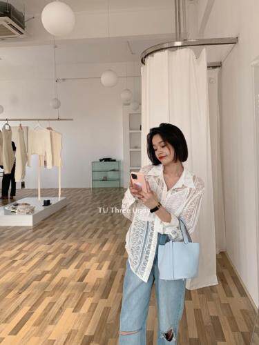 两件套蕾丝小衫，女装，AKSKYLAN(6F)