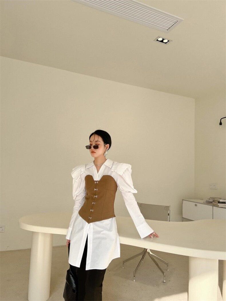 春季新款上新抹胸衬衫两件套，抹胸，LION&CAT(2F)