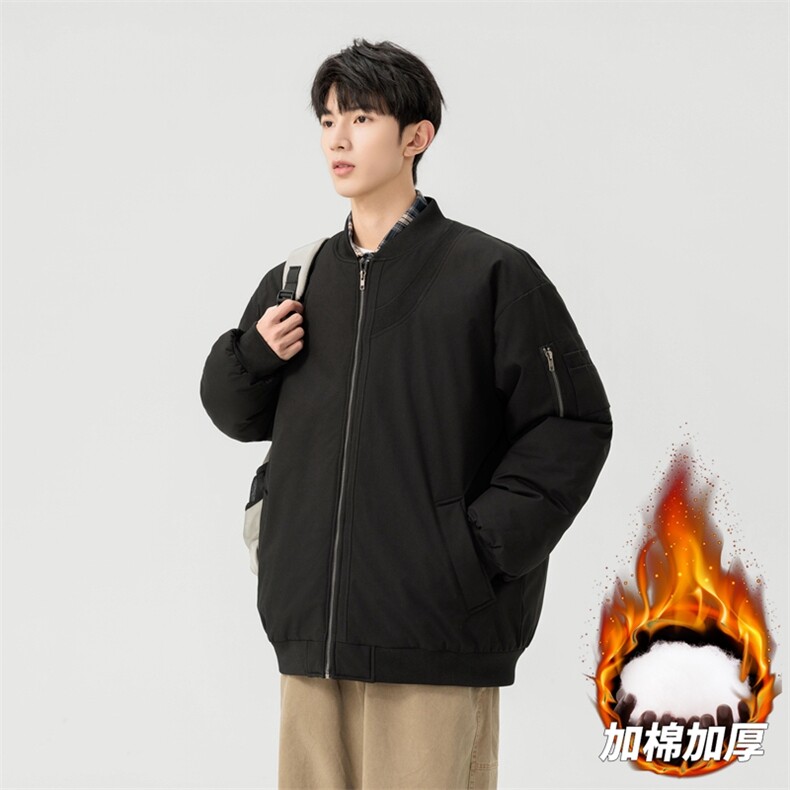 棒球服外套男女棉服美式潮牌复古高级感男装宽松飞行员M0822-P98,男装棉衣,星座308B-2
