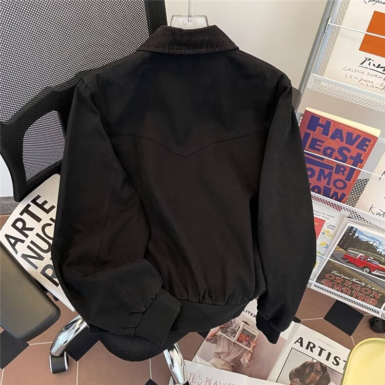 美式复古夹克外套男秋冬款新款高级纯棉宽松棉服痞帅外贸翻领棉衣,男装夹克,星座506B