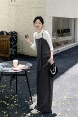 现货2D078-T1939-P195K298打底T+长西装马甲+长裤3件套，女装套装/套裙，2D078