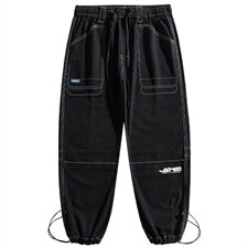 机能风工装裤秋潮流百搭ins宽松休闲束脚裤A438-6181-P7098，男装工装外套，电商A438