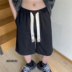 夏季新款港风纯色冰丝裤潮流宽松休闲短裤B315-K23229-p35控48，男装休闲裤，电商B315