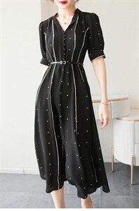 【夏季新款】高档次波点连衣裙,女装连衣裙,梦中秋月