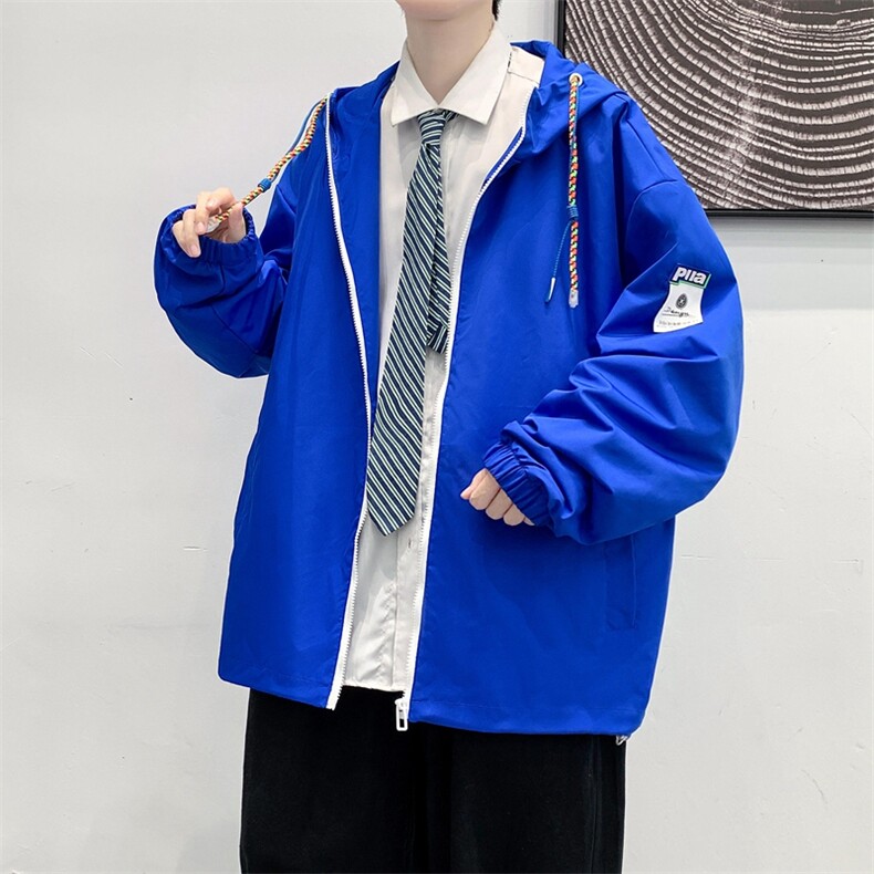 秋季美式街头潮流格子拼接棒球服外套男宽松夹克上衣潮JK0621-P70图片