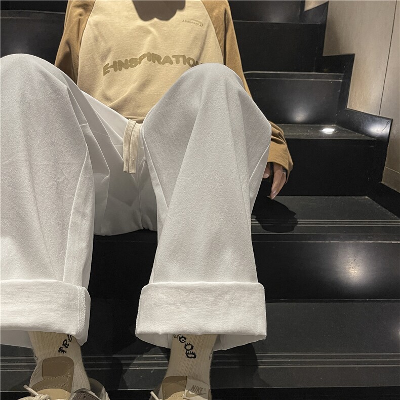 纯色港仔裤子男！纯棉休闲拖地裤时尚纯色百搭K670特批35,男装休闲裤,星座718-1