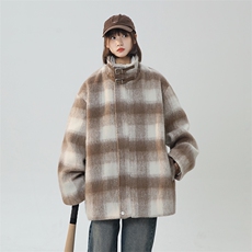毛呢美式重磅小香风外套秋冬格子棉服高街夹克A170-N905-TP100，男装夹克，电商A170