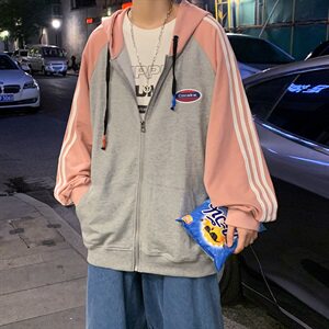 开衫卫衣男连帽春秋季运动韩版潮流休闲百搭宽松男士夹克外套图片 开衫卫衣男连帽春秋季运动韩版潮流休闲百搭宽松男士夹克外套图片