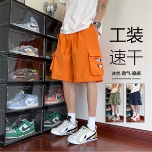 抖音品质夏季新款腊肠狗速干工装宽松短裤B315-K25568-特p30控58图片