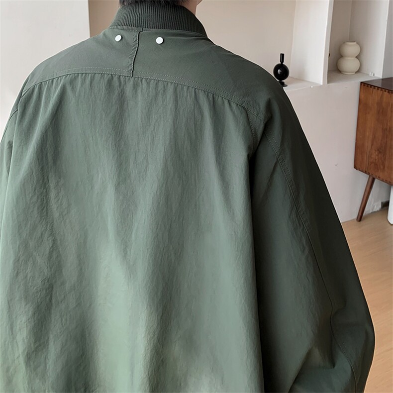 秋季美式复古设计感廓形棒球服夹克男女宽松休闲外套D370P108,男装夹克,电商A335-1（原A458）