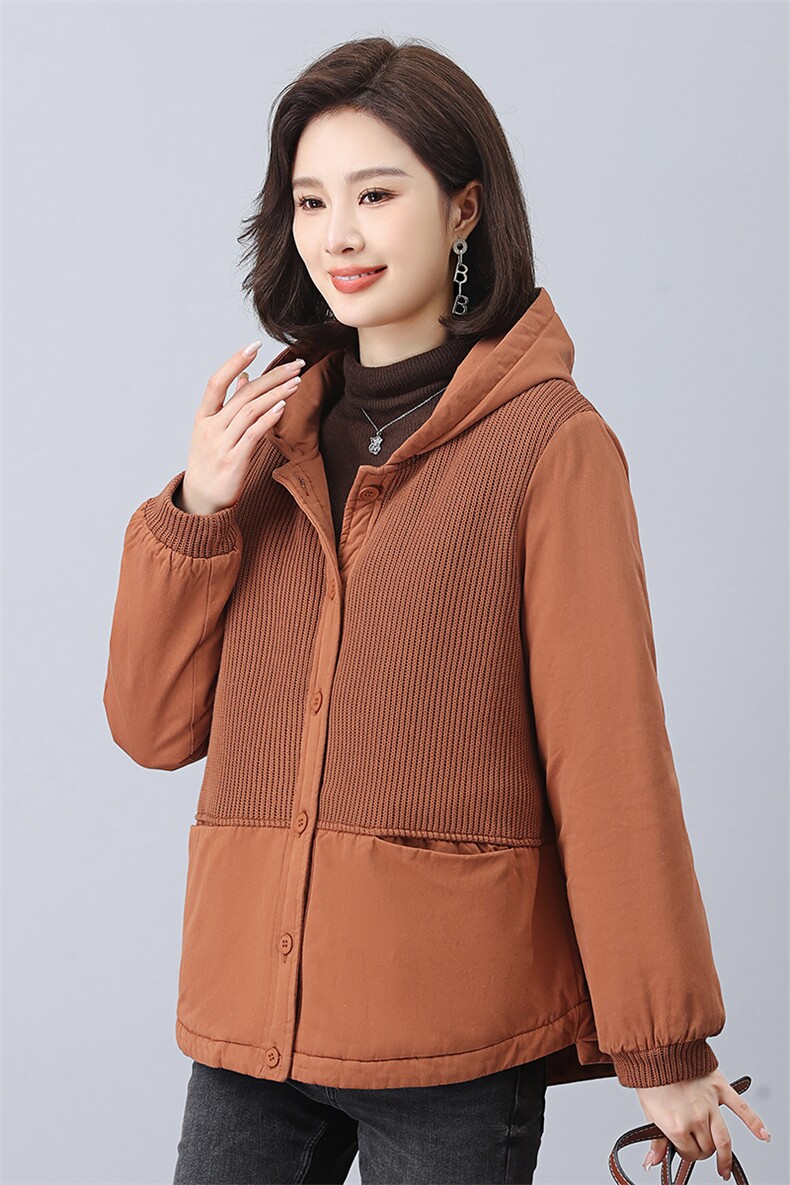时尚保暖女士棉服优雅气质短款外套舒适百搭冬季必备单品,女装棉衣/棉服,叶笙衣