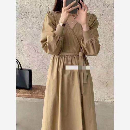 针织连衣裙拼接，女装连衣裙，梦幻美人鱼