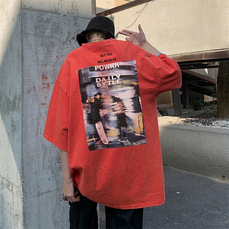 2023夏季重磅新款水洗做旧短袖301D-4-SX15-P38抖音品质！！！，男装T恤，电商B251A(原星座301D-4)