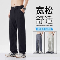 工装裤男士夏季宽松直筒休闲裤美式多口袋裤子YK959-P48主推外贸，男装工装外套，星座224-1