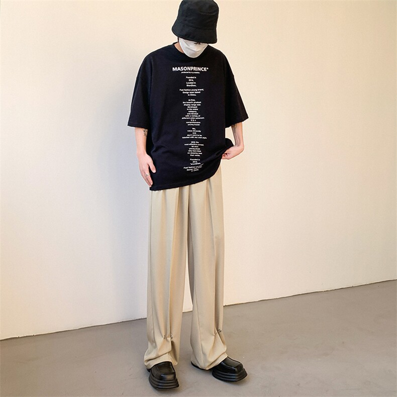 现货冰丝那不勒斯休闲西裤男高级感宽松垂感直筒裤女KK388-P60,男装西裤,星座205