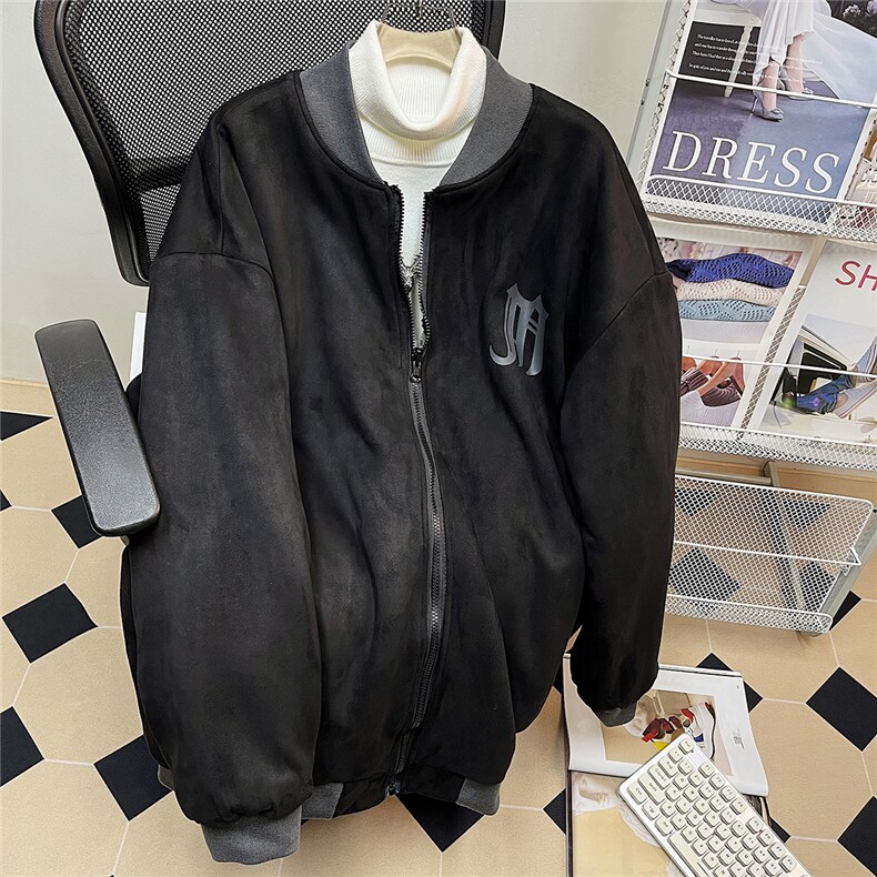 中性风两面穿棉衣男麂皮绒羊羔毛夹克棉服男外套8702P110控148,男装棉衣,星座226-1