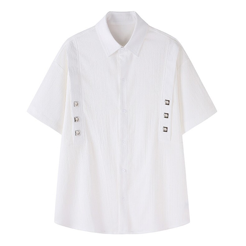 钉扣短袖袖衬衫深度库存当天配齐跑量款DS-C323-1-7770-TP35，男装衬衫，电商C323-1
