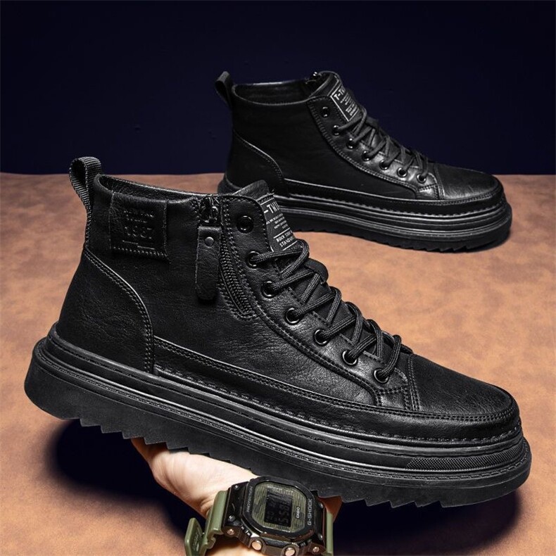 X4380-90秋季男鞋新款高帮马丁靴男潮流百搭休闲工装鞋，男鞋靴子，星座1407-3