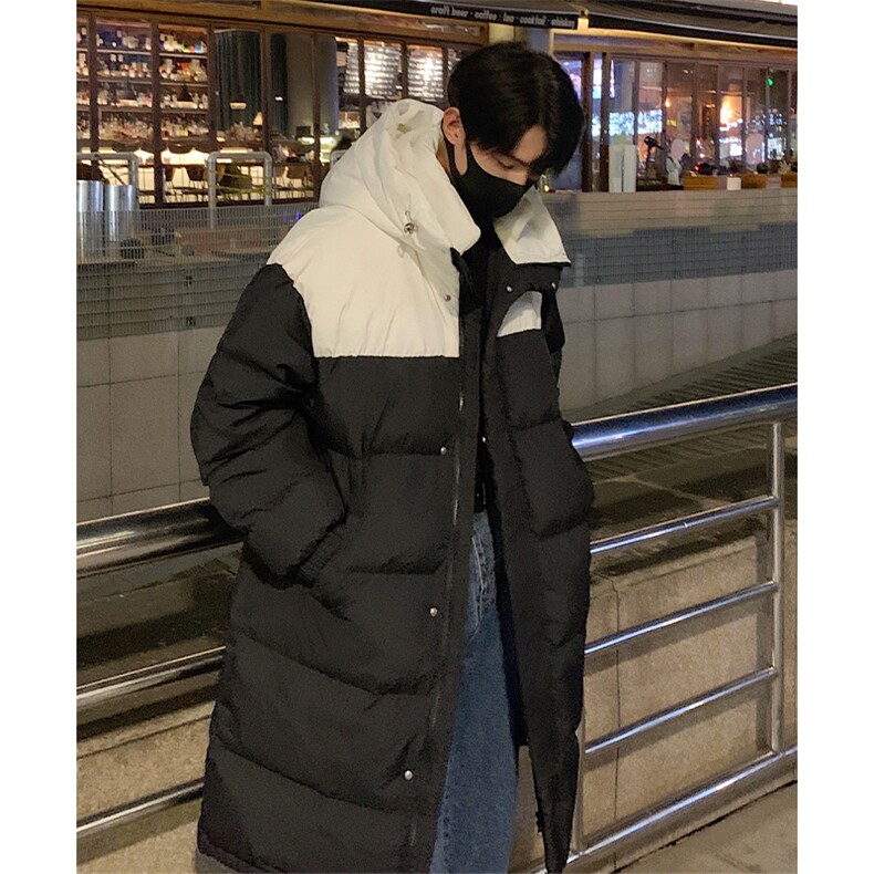 90%鸭绒长款羽绒服D5563-TP235328潮牌设计感休闲保暖外套,男装羽绒服,电商A102