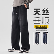 美式休闲裤男秋冬百搭阔腿工装款潮牌垂感宽松直筒长裤Z2606-P55，男装工装外套，星座509