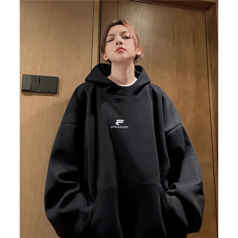主推秋装重磅连帽中性情侣卫衣oversize潮牌上衣外套男女H928P68,男装卫衣,电商A341