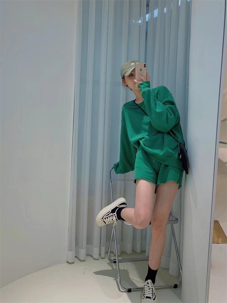 秋季新款韩版休闲纯色卫衣套装，女装卫衣/绒衫，AT(2F)