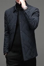 2023冬季中年男士休闲纯色棉衣男翻领棉服爸爸装外套YL20206-P190，男装棉衣，电商B212（原钱塘6029）