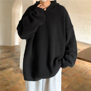 备货几千件重磅连帽毛衣套头针织衫男女同款情侣装M5306-P65图片