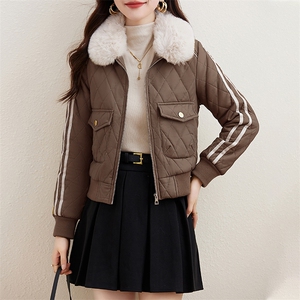 小皮衣棉服女短款2023冬季新款韩版修身显瘦机车服加绒皮夹克外套图片