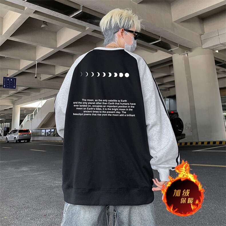 抖音得物供货 提供视频 秋冬重磅美式宽松织带圆领卫衣0723图片