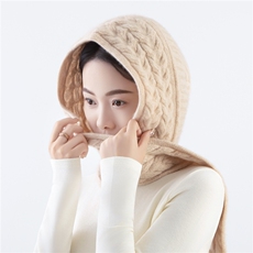 2025年秋季通用时尚麻花披肩帽，帽子，丽靓一衫