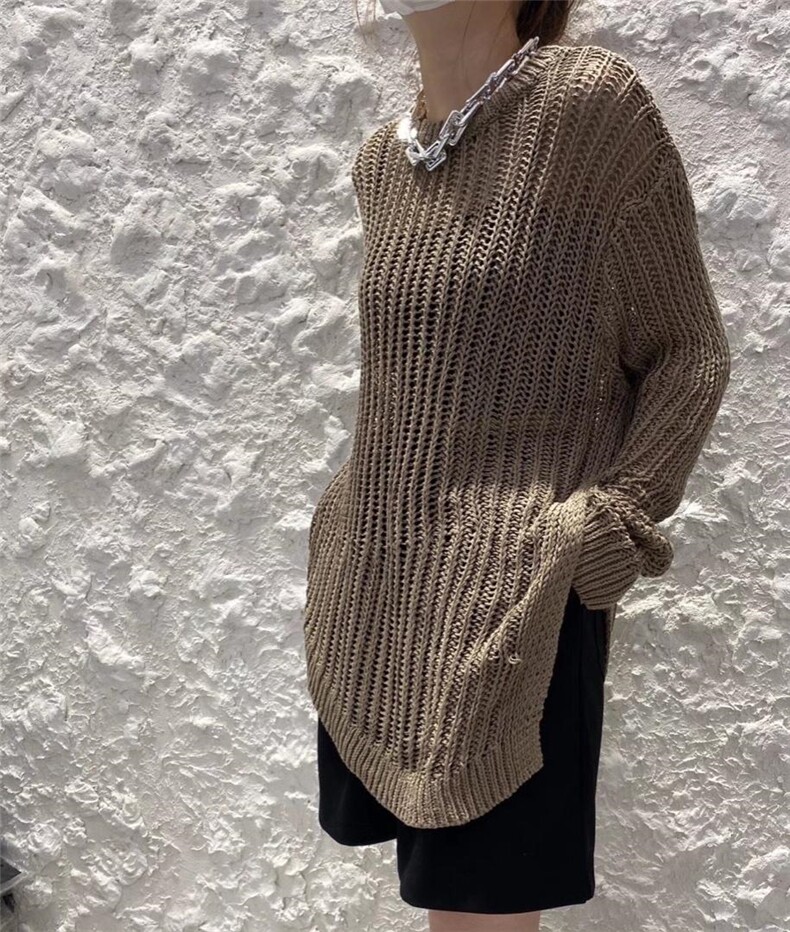 新款镂空毛衣，女装针织衫/毛衣，SMOOTH