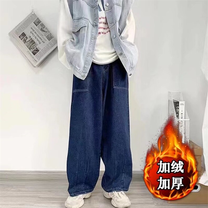 美式宽松版大码牛仔裤男款秋季长裤潮加绒RK187P45常规38,男装牛仔裤,星座1116-2