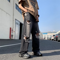 夏季牛仔裤男破洞流行休闲男青少年裤子N0842-P48，男装牛仔裤，星座308B-1