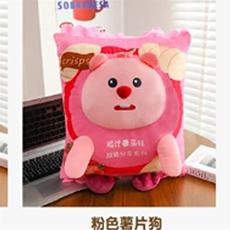 皮皮乐园毛绒玩具 海狸抱枕薯片