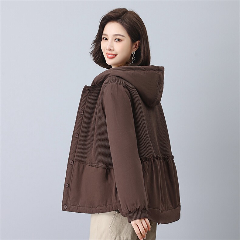 时尚保暖女士棉服优雅气质短款外套舒适百搭冬季必备单品,女装棉衣/棉服,叶笙衣
