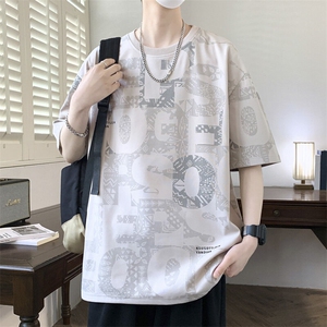7A抗菌夏季大码潮流时尚动漫印花男士短袖图片