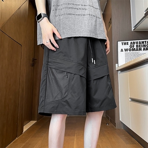 K834-P40 现货+抖音质量 夏季美式高街hiphop运动五分裤短裤图片