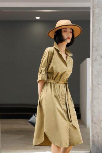 秋季新款 风衣款连衣裙,女装风衣,储辰