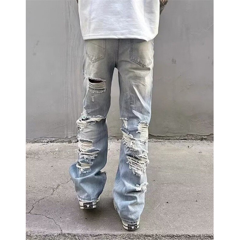 反面破洞牛仔裤男款夏季hiphop乞丐裤欧美街头直筒裤子NB3070,男装牛仔裤,星座1116A（原606A-3）