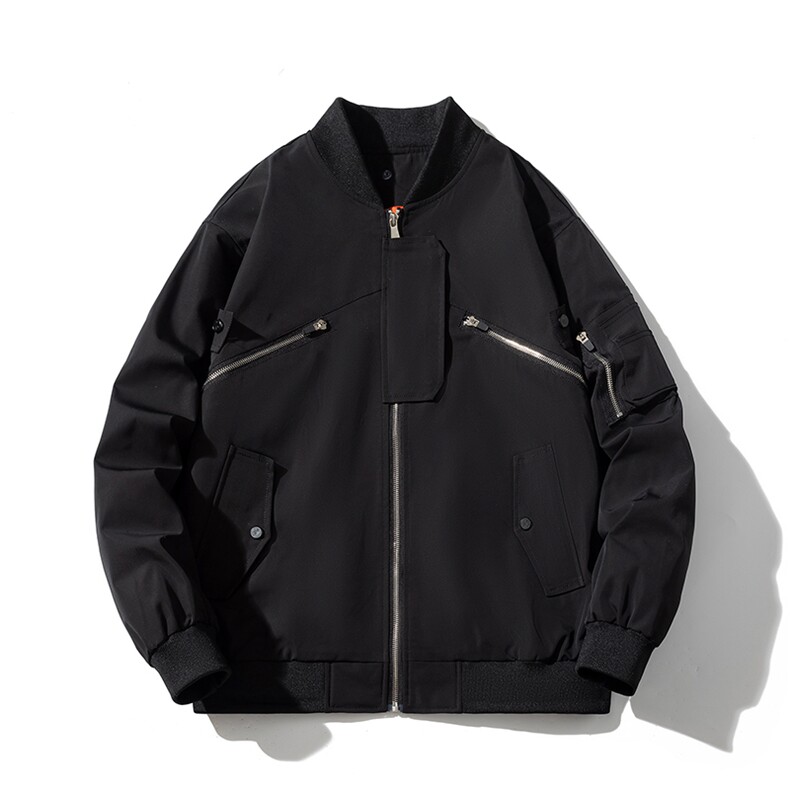 现货2色秋冬带帽可拆卸飞行服外套棉服夹克,男装夹克,电商A105