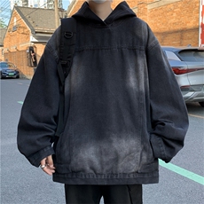 美式潮牌水洗复古牛仔夹克男女高街宽松百搭套头上衣JK01219-P65，男装夹克，星座308B-1