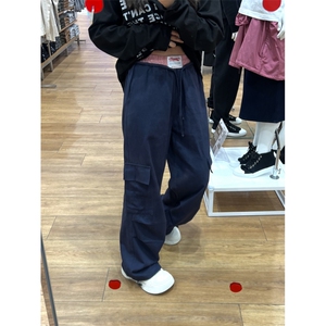抖音品质秋季新款潮流美式拼接宽松休闲裤B315-K24355-特p40-控78图片