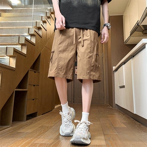 美式侧拉链工装短裤夏季薄款直筒休闲运动五分裤 A406 K3520 P35图片