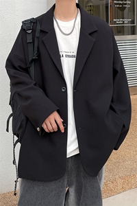 港风春季轻奢西装男帅气高级感雅痞西服休闲宽松外套A071-X07-P85图片