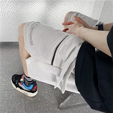 麂皮绒短裤男夏季美式潮牌痞刺绣运动休闲五分裤子DK2221-P38，男装休闲裤，星座1109-3