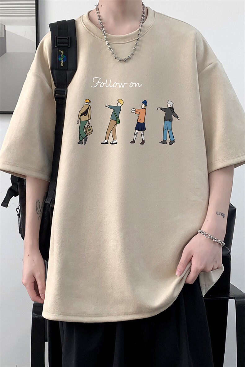 麂皮绒短袖t恤男大码半袖男JD82043-P25,男装T恤,电商A040