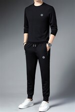 秋季新款休闲运动套装男士圆领印花t恤上衣中青年薄款两件套，男装休闲套装，电商B212（原钱塘6029）