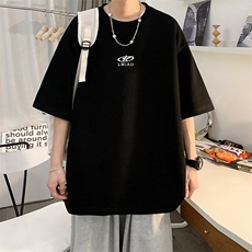 抖音得物二开现货220克夏装重磅美式高街宽松短袖t恤MT151，男装T恤，电商A486-1