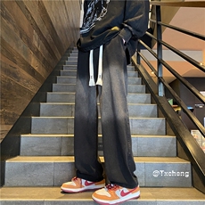 渐变牛仔裤2024春季新款直筒宽松潮流拖地裤子B315-K5448-P50控68，男装牛仔裤，电商B315